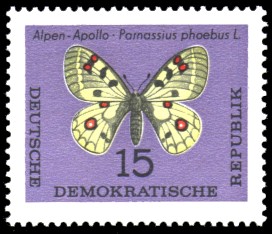 15 Pf Briefmarke: Schmetterlinge