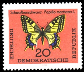 20 Pf Briefmarke: Schmetterlinge