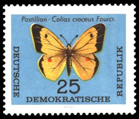 25 Pf Briefmarke: Schmetterlinge