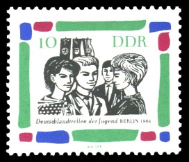 10 Pf Briefmarke: Deutschlandtreffen der Jugend Berlin 1964