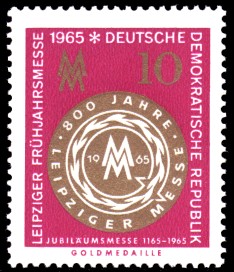 10 Pf Briefmarke: Leipziger Frühjahrsmesse 1965