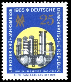 25 Pf Briefmarke: Leipziger Frühjahrsmesse 1965