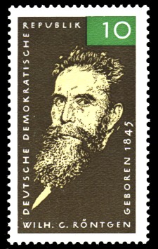 10 Pf Briefmarke: Wilhelm Conrad Röntgen