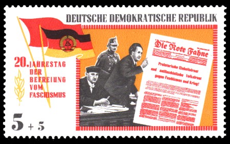 5 + 5 Pf Briefmarke: 20 Jahre Befreiung vom Faschismus