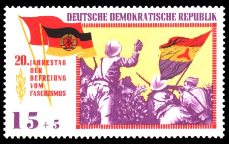 15 + 5 Pf Briefmarke: 20 Jahre Befreiung vom Faschismus