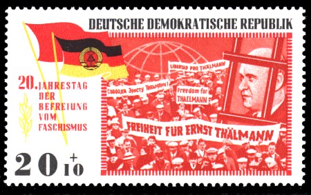20 + 10 Pf Briefmarke: 20 Jahre Befreiung vom Faschismus