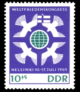 10 + 5 Pf Briefmarke: Weltfriedenskongress