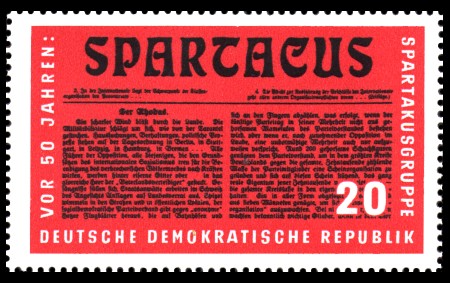 20 Pf Briefmarke: Reichskonferenz der Spartakusgruppe