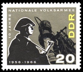 20 Pf Briefmarke: 10 Jahre NVA