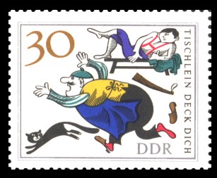 30 Pf Briefmarke: Märchen ‘Tischlein deck dich’