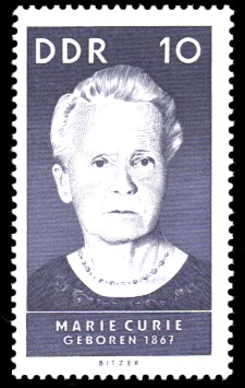 10 Pf Briefmarke: Bedeutende Persönlichkeiten, Marie Curie