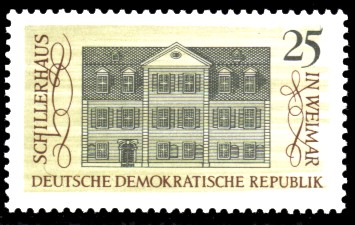 25 Pf Briefmarke: Stätten des klassischen Humanismus, Schillerhaus