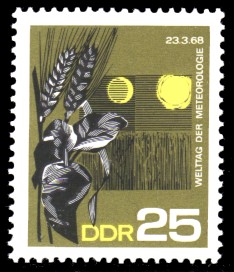 25 Pf Briefmarke: Meteorologischer Dienst