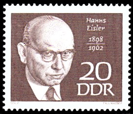 20 Pf Briefmarke: Bedeutende Persönlichkeiten, Hanns Eisler