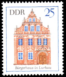 25 Pf Briefmarke: Bedeutende Bauwerke