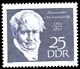 25 Pf Briefmarke: Bedeutende Persönlichkeiten, Alexander von Humboldt