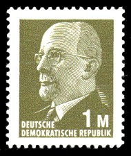1 M Briefmarke: Staatsratsvorsitzender Walter Ulbricht