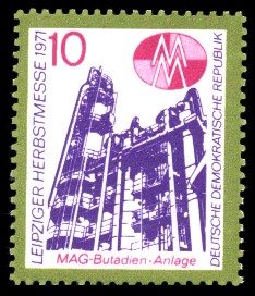 10 Pf Briefmarke: Leipziger Herbstmesse 1971