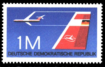 1 M Briefmarke: Flugzeugtypen, Leitwerk