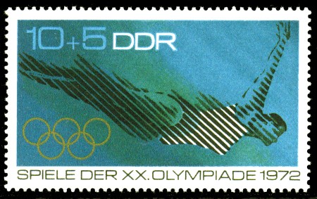 10 + 5 Pf Briefmarke: Spiele der XX. Olympiade 1972