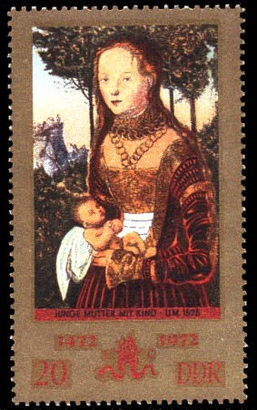 20 Pf Briefmarke: 500. Geburtstag Lucas Cranach