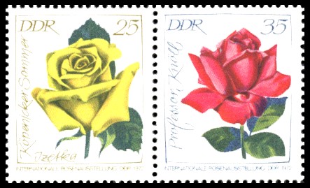  Briefmarke: Zusammendruck 25Pf - 35 Pf / Internationale Rosenausstellung