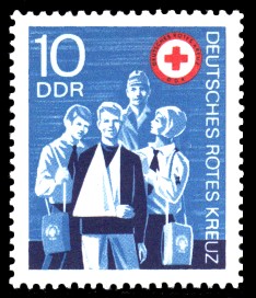 10 Pf Briefmarke: Deutsches Rotes Kreuz