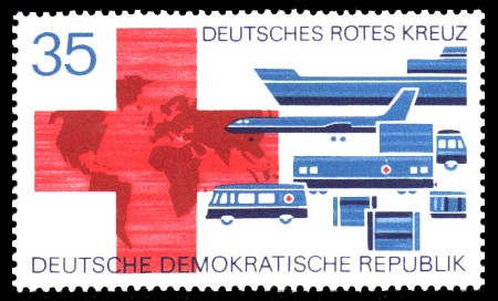 35 Pf Briefmarke: Deutsches Rotes Kreuz
