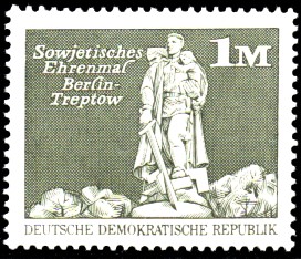 1 M Briefmarke: Sozialistischer Aufbau in der DDR, Treptower Ehrenmal Bln