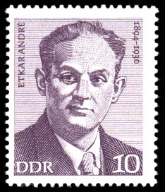 10 Pf Briefmarke: Verdienstvolle Persönlichkeiten der Arbeiterbewegung, Etkar Andre