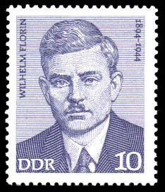 10 Pf Briefmarke: Verdienstvolle Persönlichkeiten der Arbeiterbewegung, Wilhelm Florin