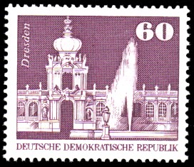 60 Pf Briefmarke: Sozialistischer Aufbau in der DDR, Dresden