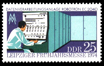 25 Pf Briefmarke: Leipziger Frühjahrsmesse 1974