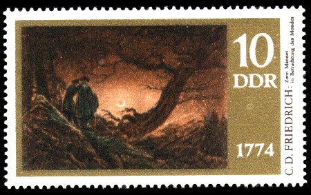 10 Pf Briefmarke: 200. Geburtstag Caspar David Friedrich