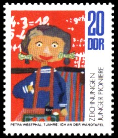 20 Pf Briefmarke: Zeichnungen Junger Pioniere