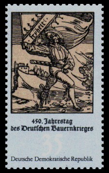 35 Pf Briefmarke: 450. Jahrestag des Deutschen Bauernkrieges