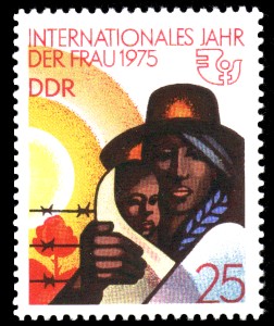 25 Pf Briefmarke: Internationales Jahr der Frau 1975