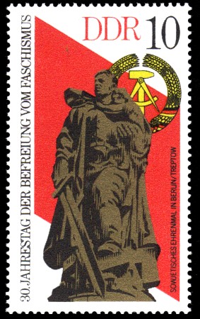 10 Pf Briefmarke: 30. Jahrestag der Befreiung vom Faschismus