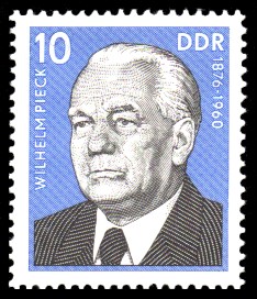 10 Pf Briefmarke: Wilhelm Pieck, Verdienstvolle Persönlichkeiten der Arbeiterbewegung
