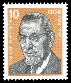 10 Pf Briefmarke: Verdienstvolle Persönlichkeiten der Arbeiterbewegung, Wilhelm Koenen
