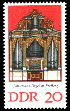 20 Pf Briefmarke: Silbermann-Orgeln (Freiberg)