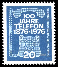 20 Pf Briefmarke: 100 Jahre Telefon