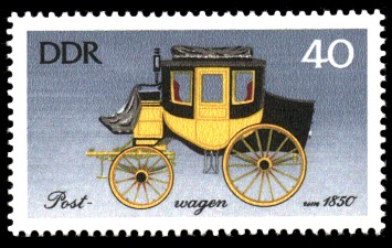 40 Pf Briefmarke: Historische Kutschen, Postwagen