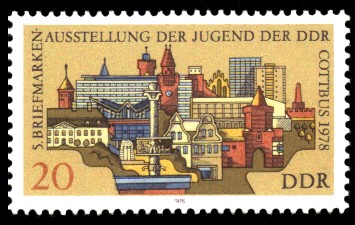 20 Pf Briefmarke: 5. Briefmarkenausstellung, Cottbus im Jahre 1978