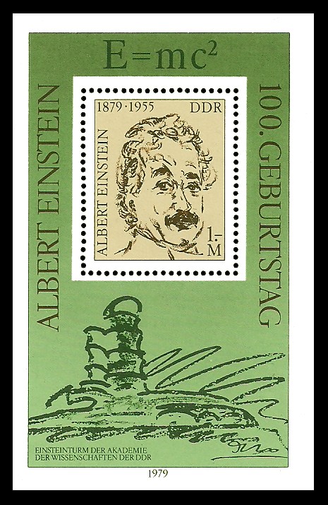  Briefmarke: Block - 100. Geburtstag Albert Einstein