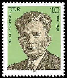 10 Pf Briefmarke: Verdienstvolle Persönlichkeiten der Arbeiterbewegung, Philipp Dengel