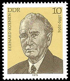 10 Pf Briefmarke: Verdienstvolle Persönlichkeiten der Arbeiterbewegung, Bernard Koenen