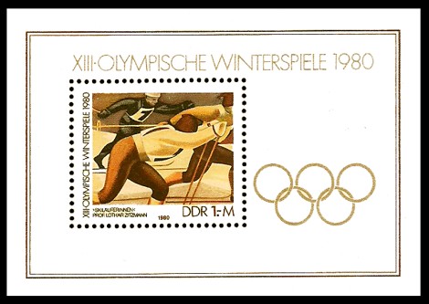  Briefmarke: Block - XIII. Olympische Winterspiele 1980