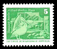 5 Pf Briefmarke: Sozialistischer Aufbau in der DDR, Tierpark Bln
