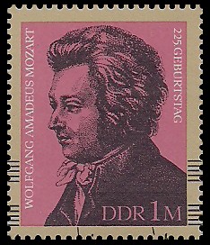 1 M Briefmarke: 225. Geburtstag Wolfgang Amadeus Mozart